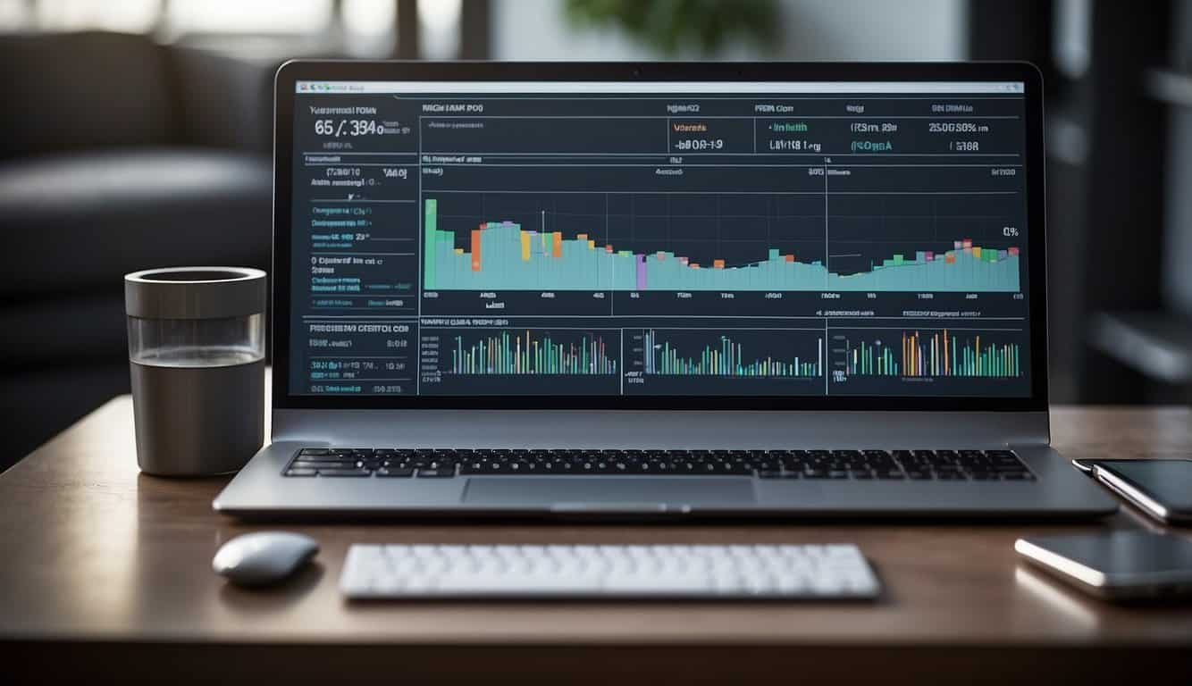 Various CRM conversion tools displayed on a computer screen with graphs and data charts