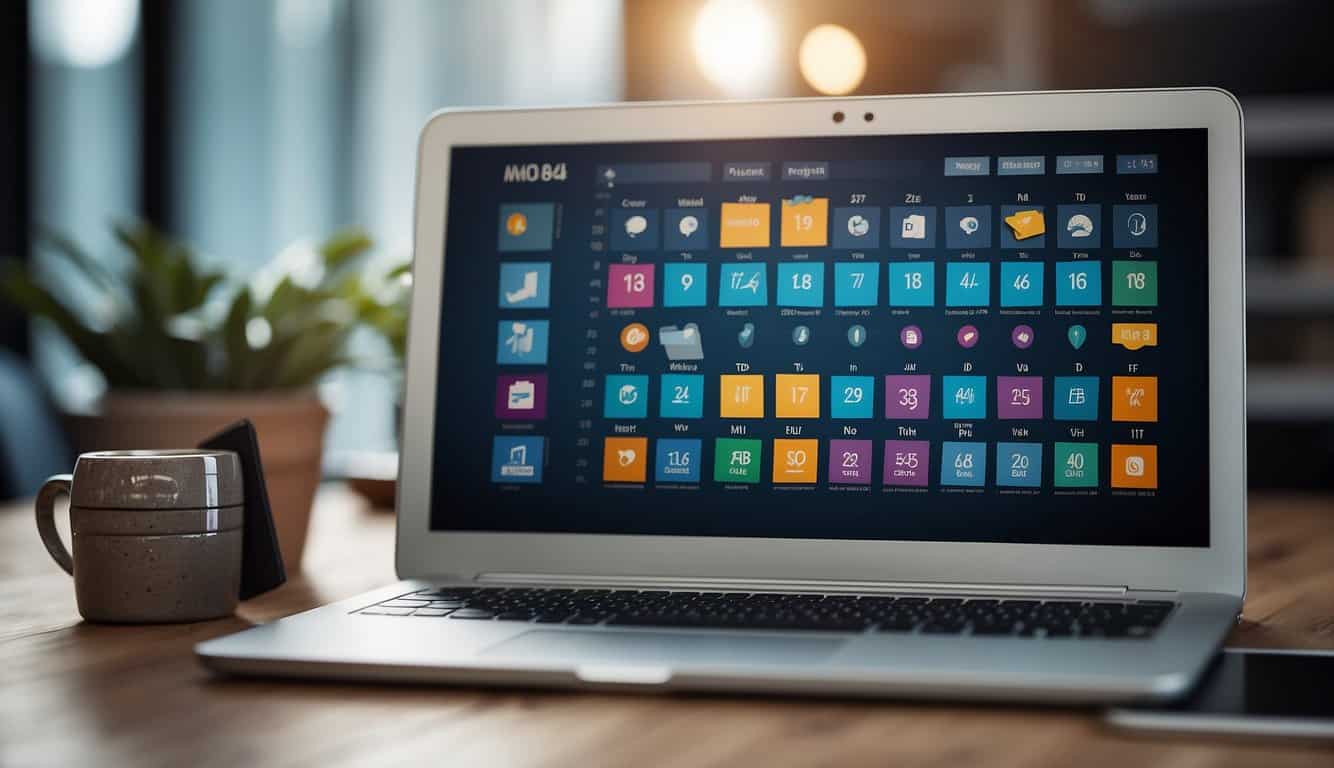 A calendar icon surrounded by various device icons, symbolizing seamless scheduling across different platforms