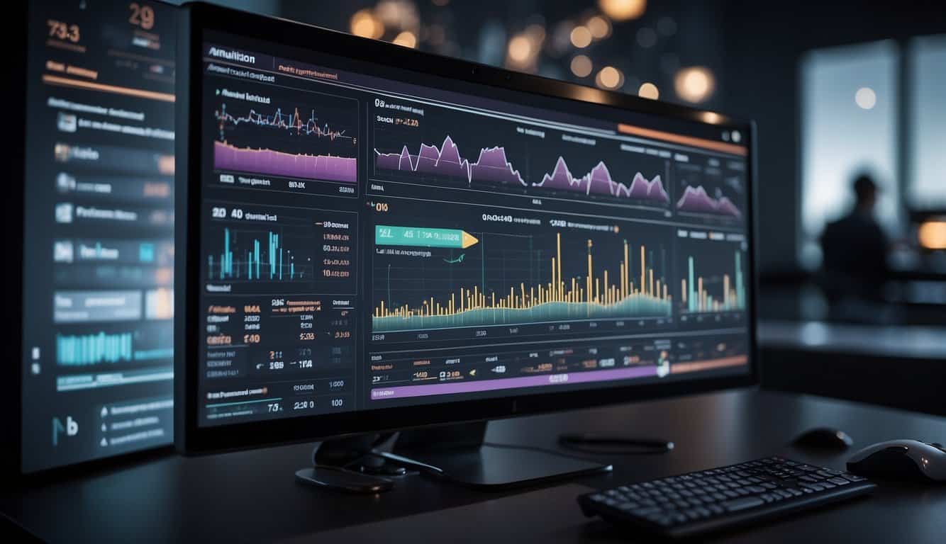 A web analytics dashboard displaying predictive analytics models and advanced techniques in action